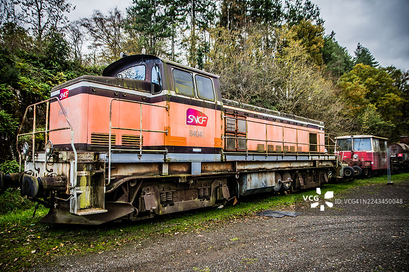 秋季诺曼底地区的轨道自行车图片素材