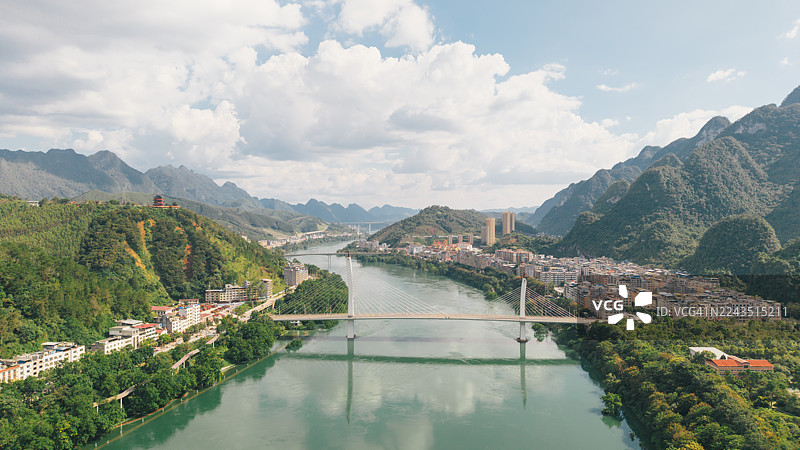 广西天峨县天峨大桥图片素材