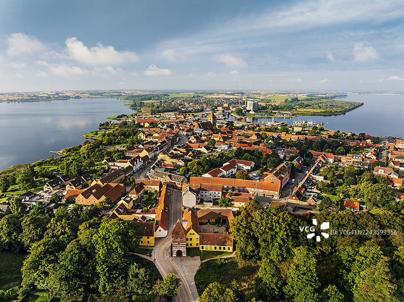 丹麦斯泰格的中世纪城镇图片素材