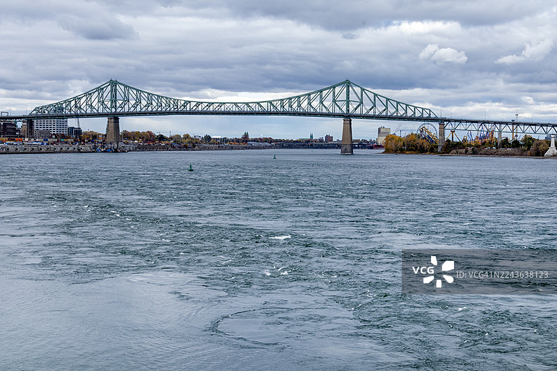 雅克·卡地亚桥，蒙特利尔，魁北克，加拿大图片素材