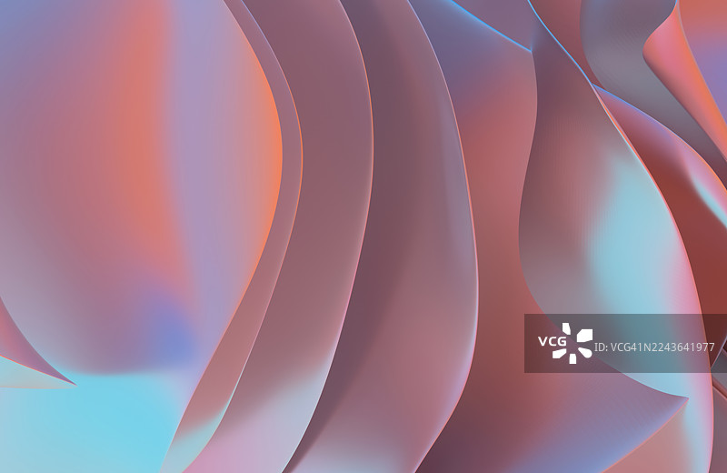 电镀粉色金属渲染抽象渐变表面背景 3D色彩抽象表面背景图片素材