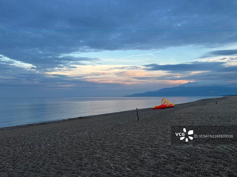 十月，意大利卡拉布里亚的海滩图片素材