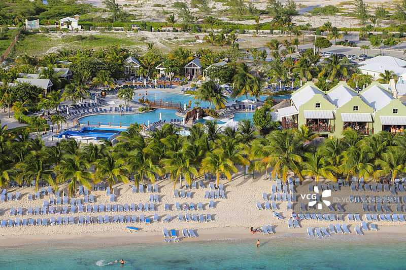 大特克岛的绿松石海岸线图片素材