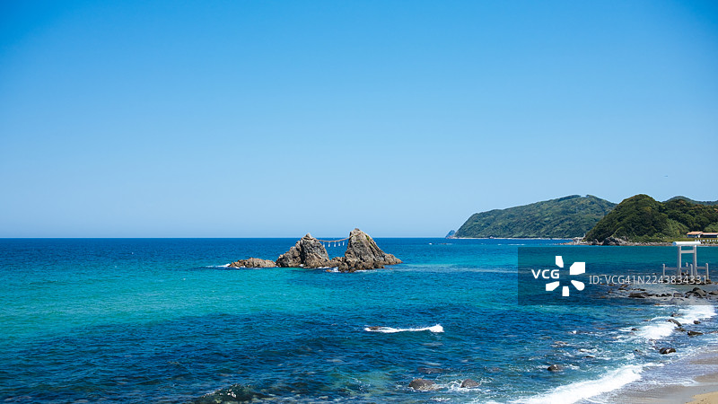 通往大海的门户——二见浦的夫妇岩图片素材