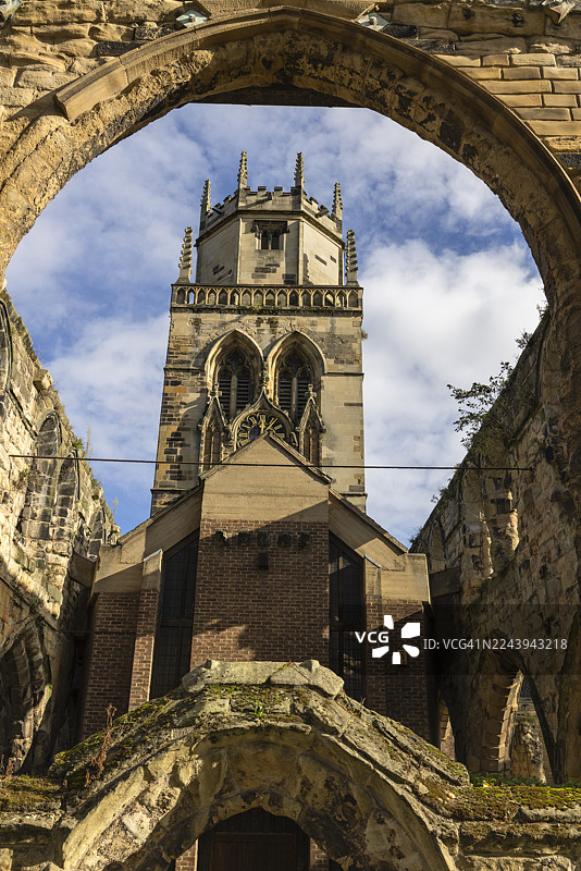 英国西约克郡蓬特弗拉克圣 all 圣教堂图片素材