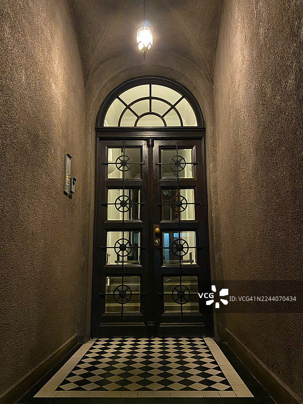 贝尔格莱德泽蒙美丽的装饰艺术风格门图片素材