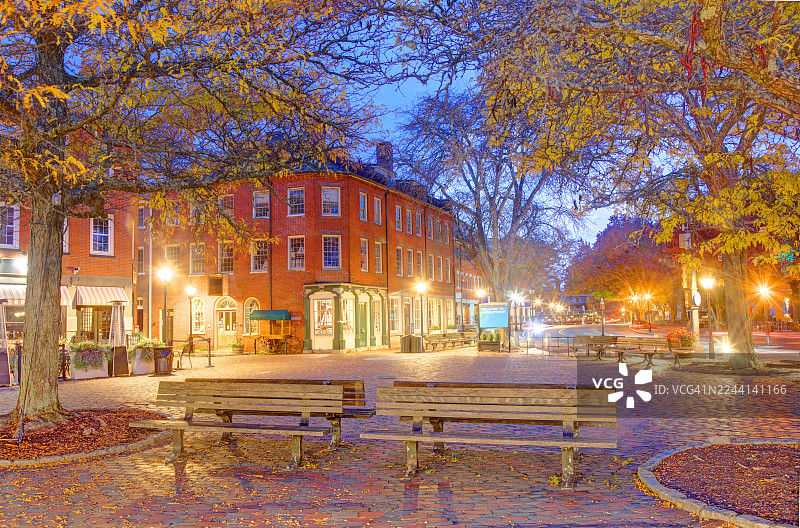 秋天的纽伯里波特，马萨诸塞州图片素材