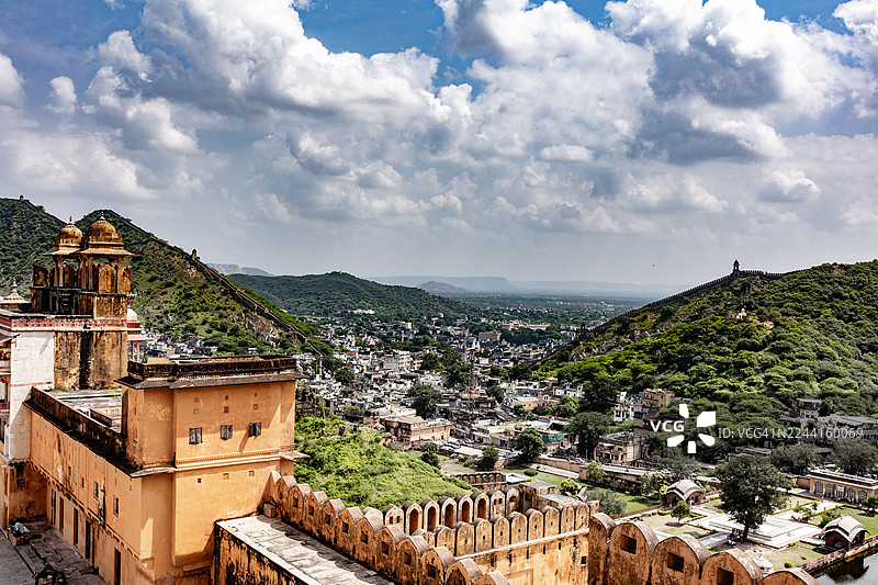 从琥珀堡看到的斋浦尔图片素材