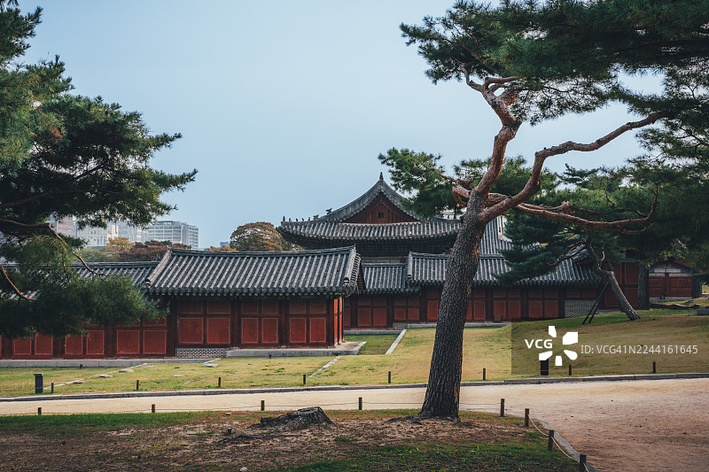 韩国首尔昌德宫的传统韩式建筑图片素材