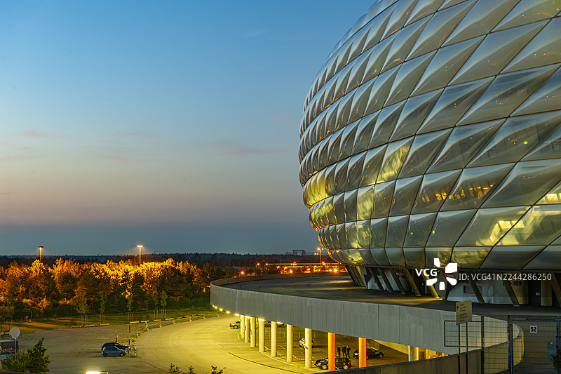 慕尼黑，安联体育场足球场。图片素材