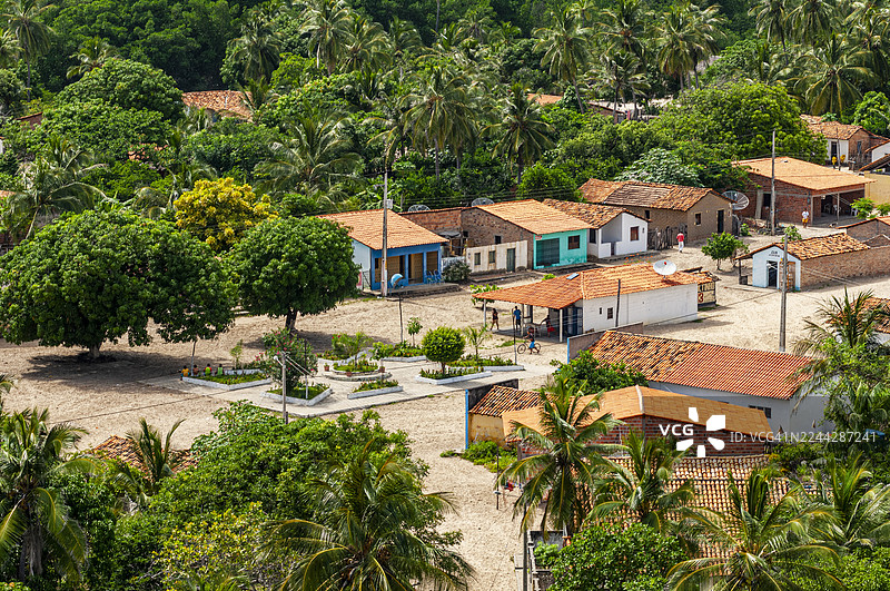 巴西，拉克鲁斯-马拉尼昂塞斯国家公园内的村庄图片素材