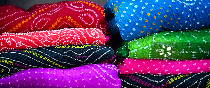 Bandhani - 印度扎染艺术图片素材