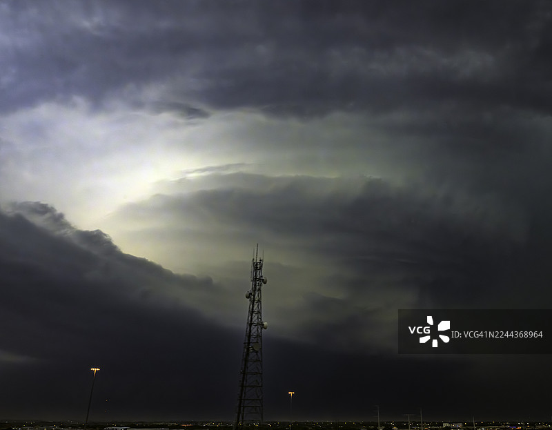 大平原上的超级单体风暴图片素材