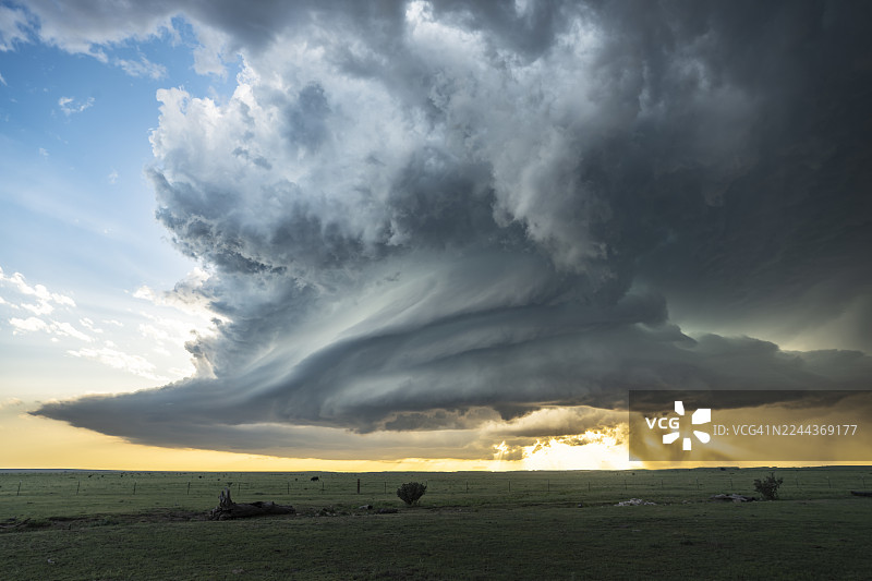 大平原上的超级单体风暴图片素材