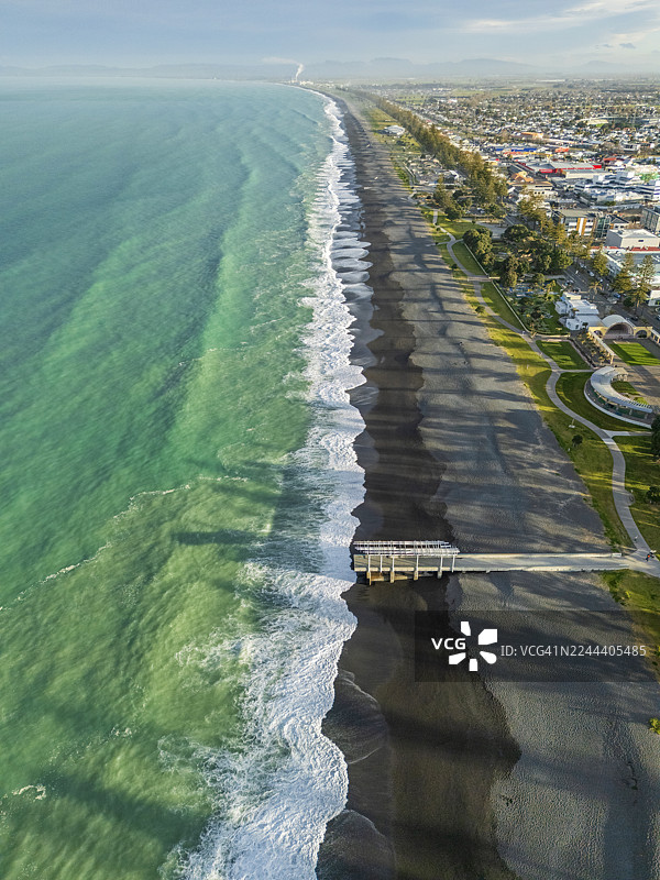 新西兰纳皮尔海滨小镇航拍图片素材