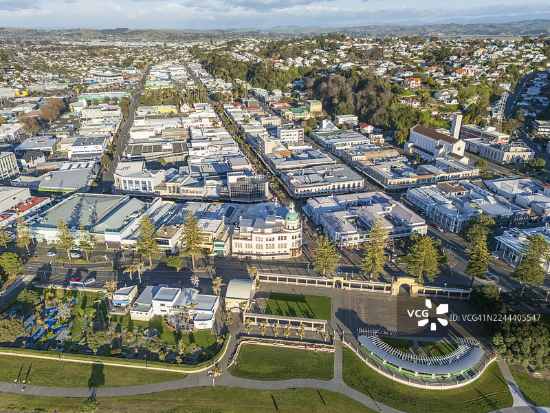 新西兰海滨城市纳皮尔航拍图片素材