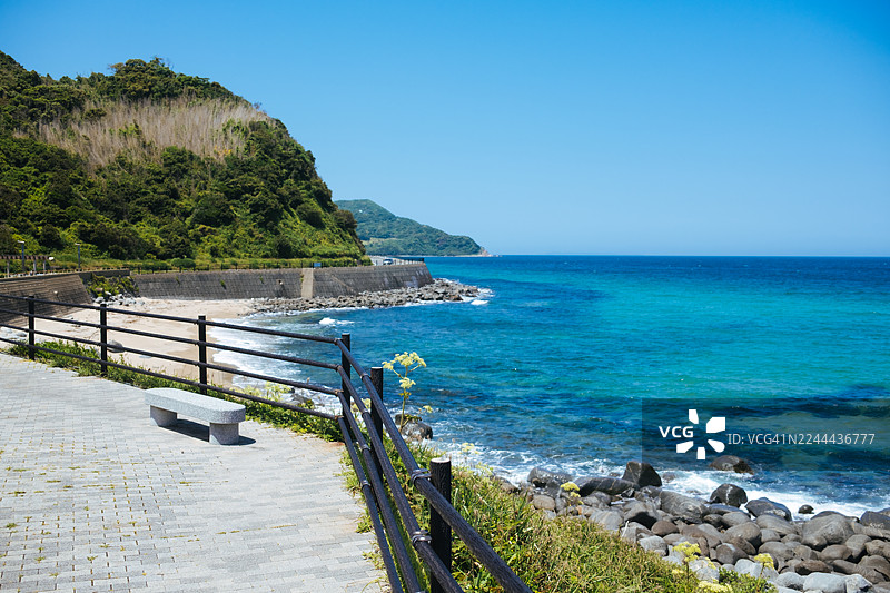 福冈二见浦海滨小径图片素材