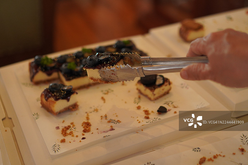 蓝莓芝士蛋糕图片素材