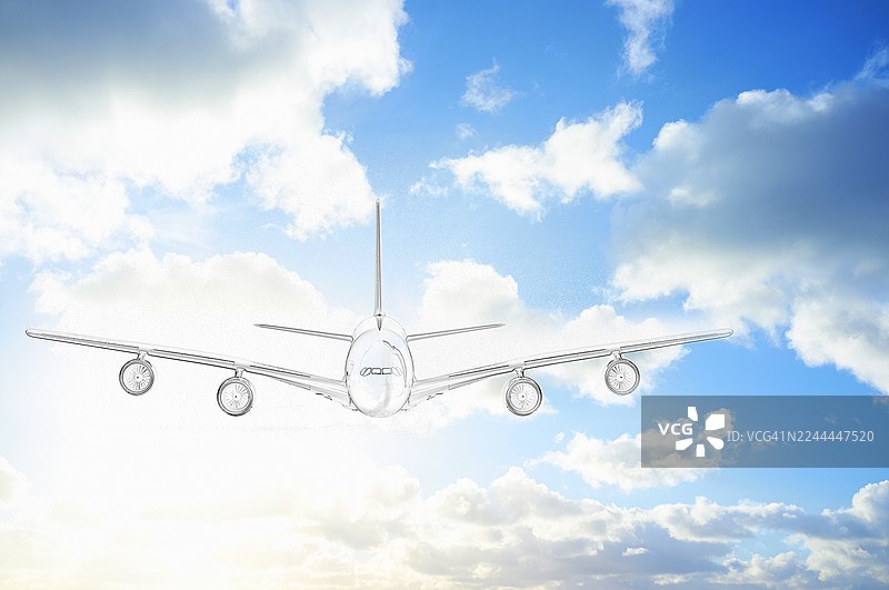 飞机在空中飞行图片素材