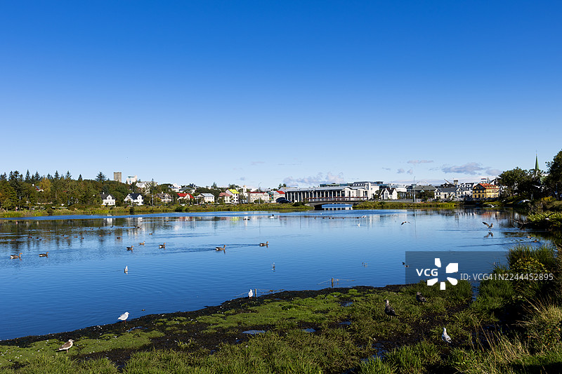 雷克雅未克公园的蒂恩里恩湖图片素材