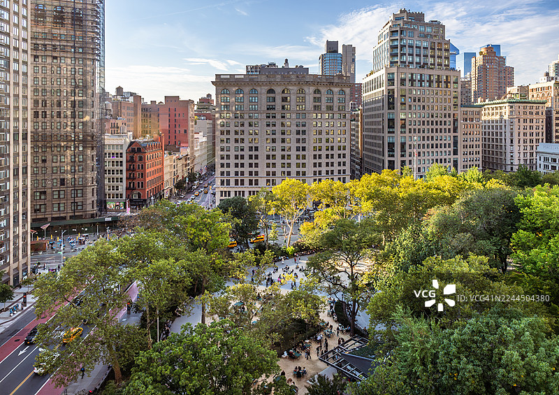 麦迪逊广场公园-纽约鸟瞰图图片素材