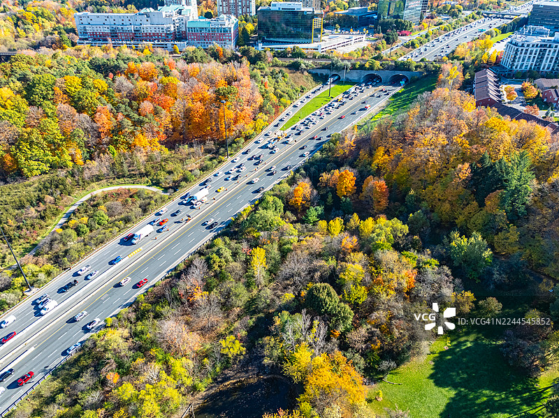 秋季多伦多加拿大东约克东河步道，多伦多，加拿大图片素材