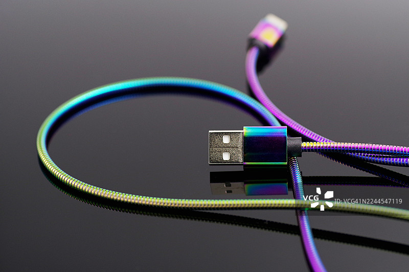 彩虹充电线图片素材