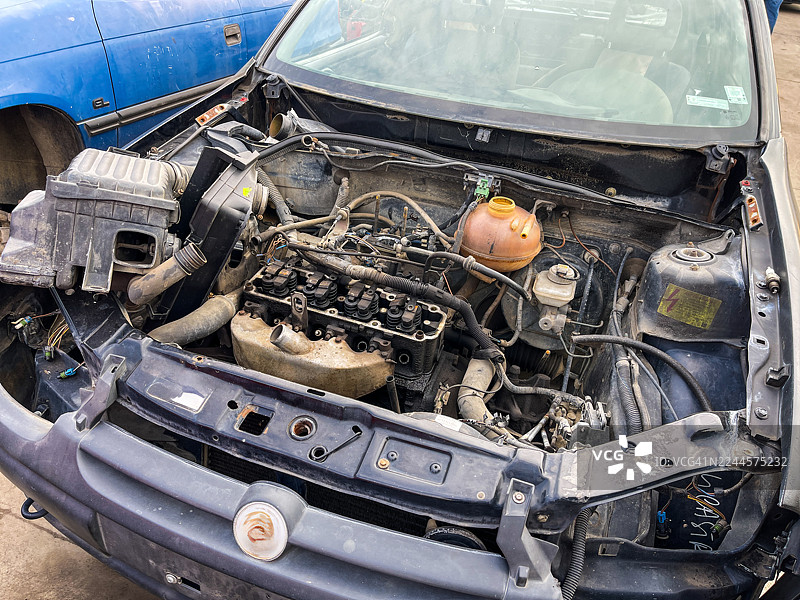 汽车发动机特写图片素材