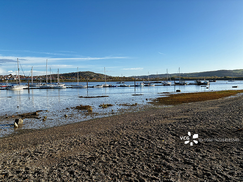 北威尔士康威海岸线图片素材