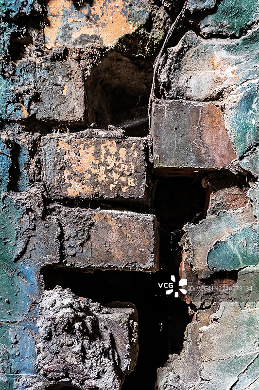 砖墙裂缝图片素材