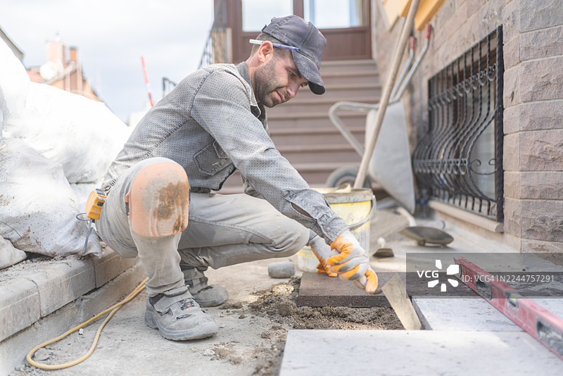 地板施工图片素材