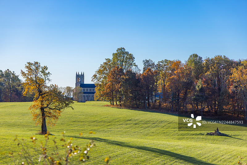 弗吉尼亚州蓝岭公路的秋季景观图片素材