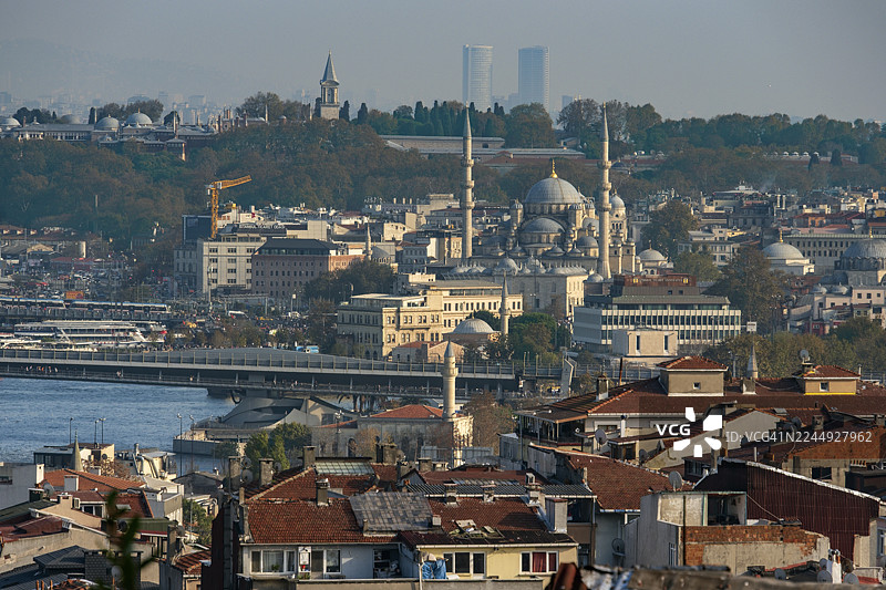 伊斯坦布尔金角湾的建筑对话图片素材