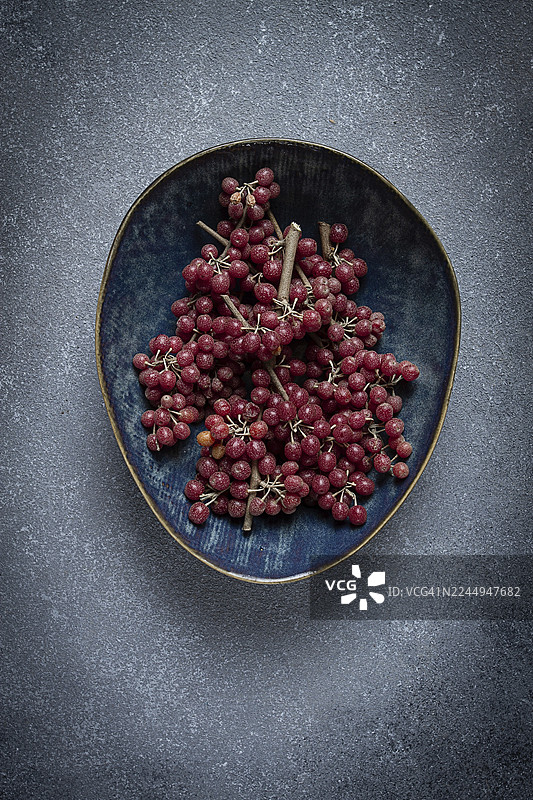 沙棘和欧洲酸模的杂交品种，名为“Shtoshi berry”，牧羊人派，俯视，无人图片素材