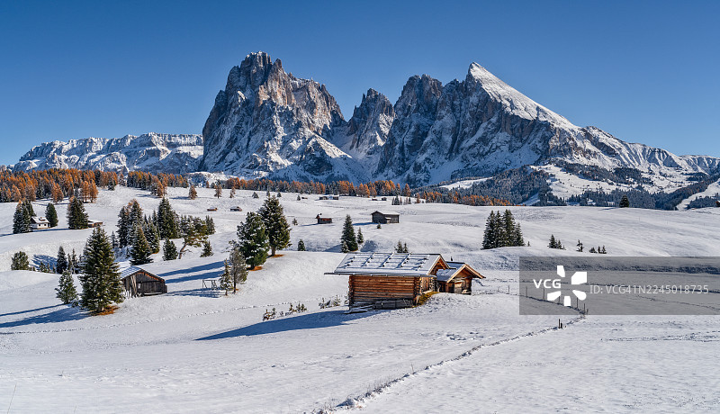 意大利，欧洲，多洛米蒂阿尔卑斯山，塞切达图片素材