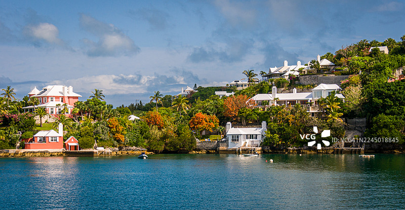 汉密尔顿山坡上的住宅图片素材