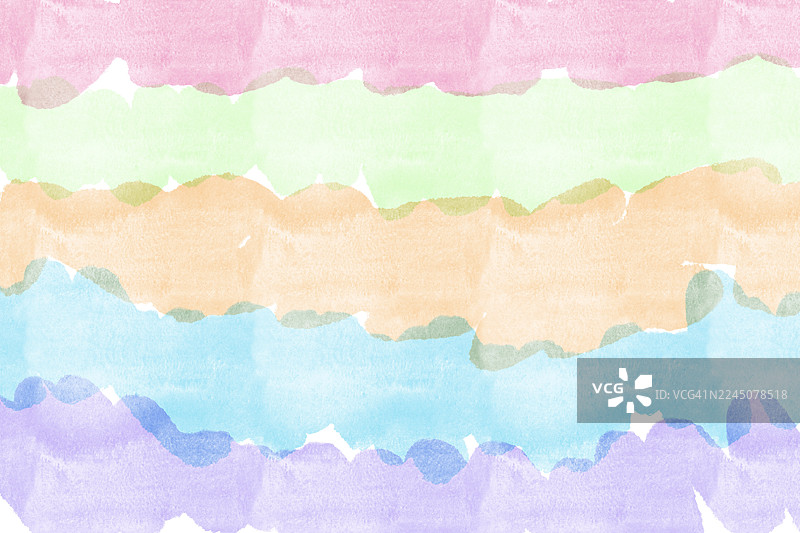 画布背景上的柔和条纹手绘水彩颜料图片素材