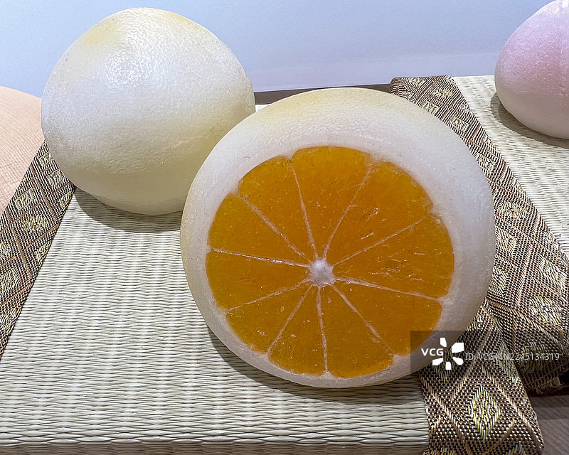 橘子大福食物模型 仿真食物样品图片素材