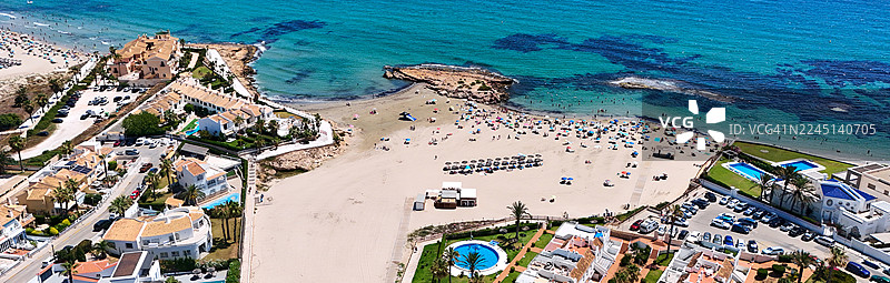 卡拉船长海滩的鸟瞰全景图图片素材