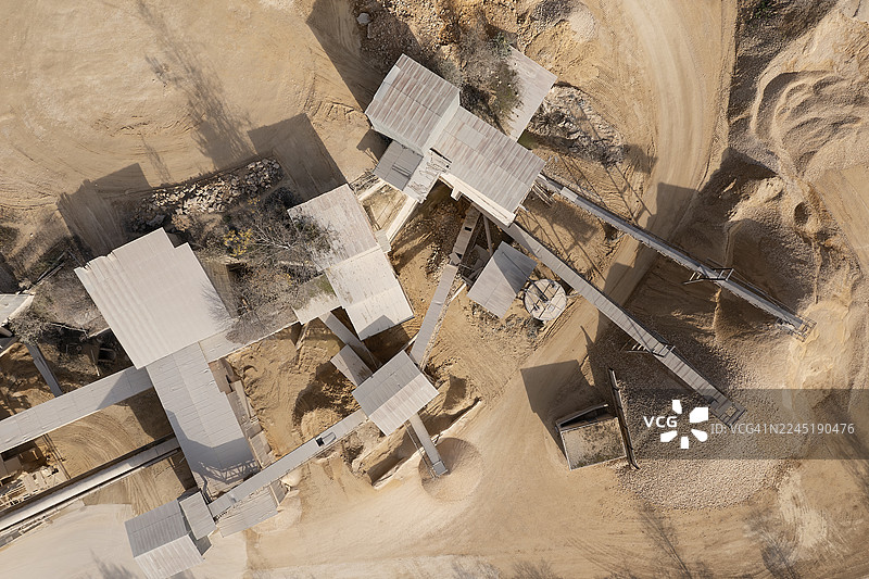 采石场的鸟瞰图图片素材