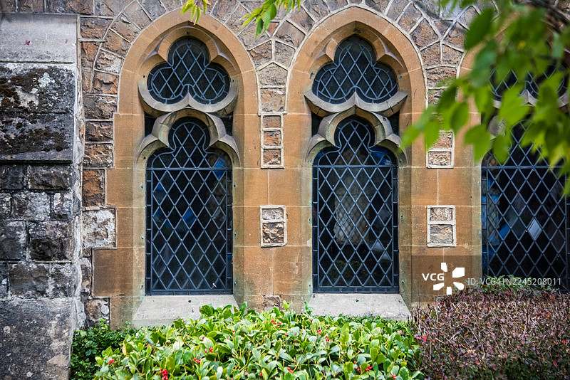 窗户的蕾丝花纹图片素材