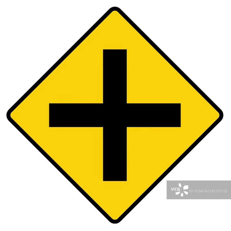 交叉路口标志图片素材