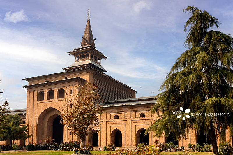 印度克什米尔斯利那加的贾玛清真寺图片素材