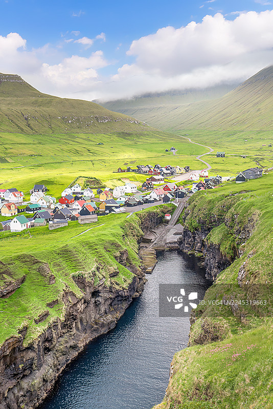 法罗群岛的吉约格维村图片素材