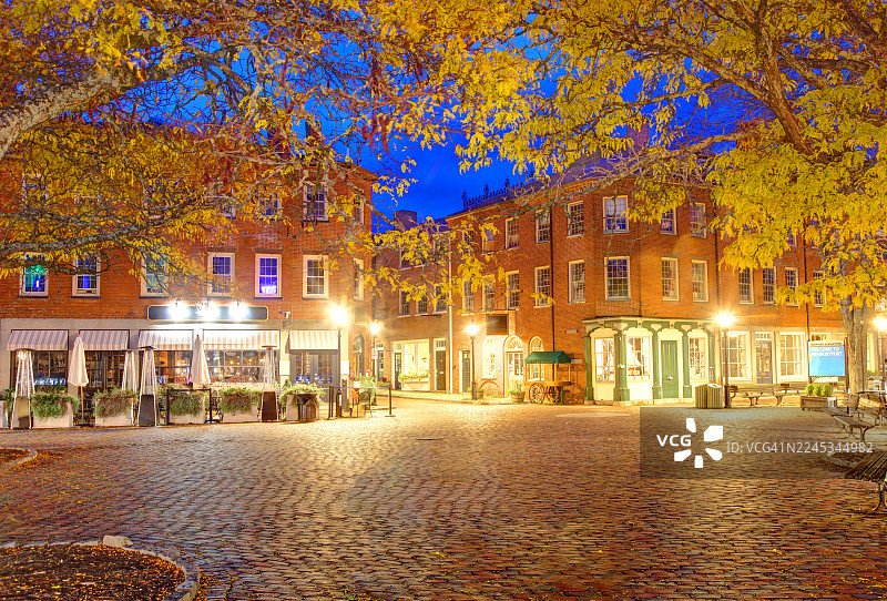 马萨诸塞州纽伯里波特的秋天图片素材