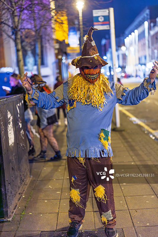 万圣夜稻草人主题服装图片素材