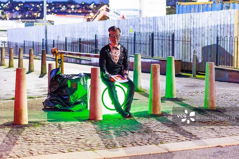 万圣夜复古面具场景图片素材