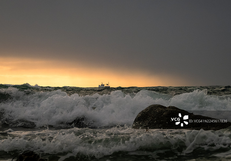 康沃尔日落米尔湾图片素材