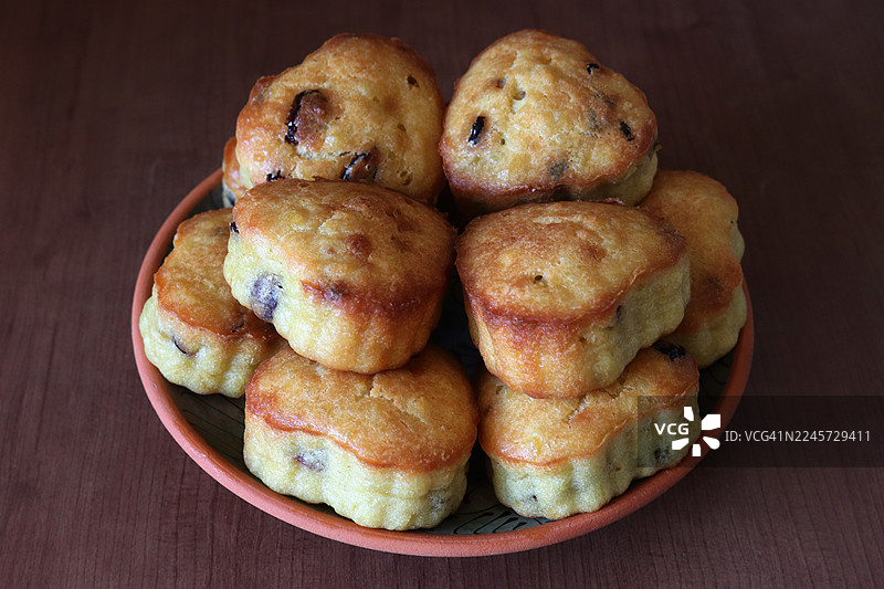 自制柠檬蔓越莓玛芬的爱图片素材