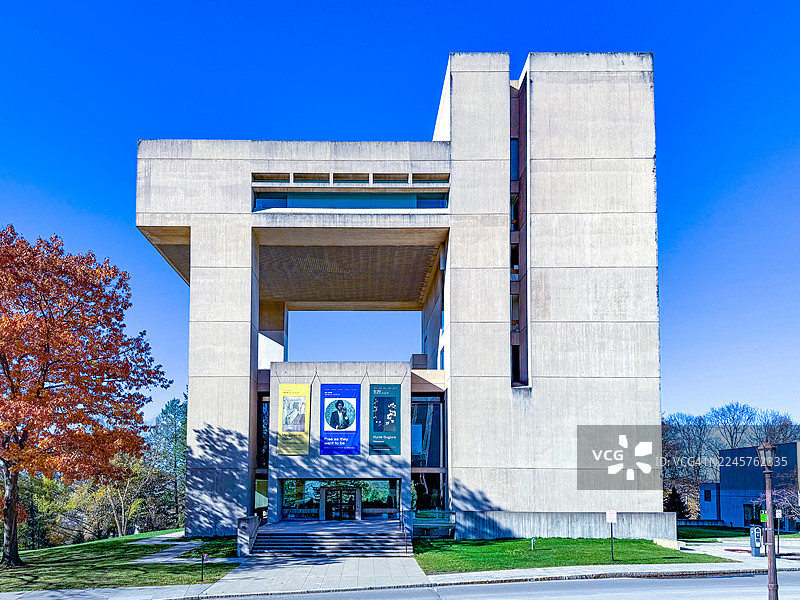 康奈尔大学校园内的赫伯特·约翰逊艺术博物馆（位于伊萨卡）图片素材